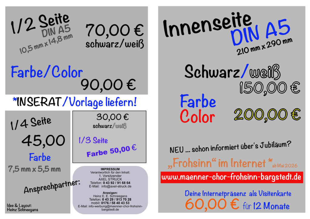 preis liste inserate jubiläums chronik 2027 akt. neu preis liste inserate jubiläums chronik 2027 akt. neu